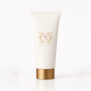 baby wash in white and gold bottle