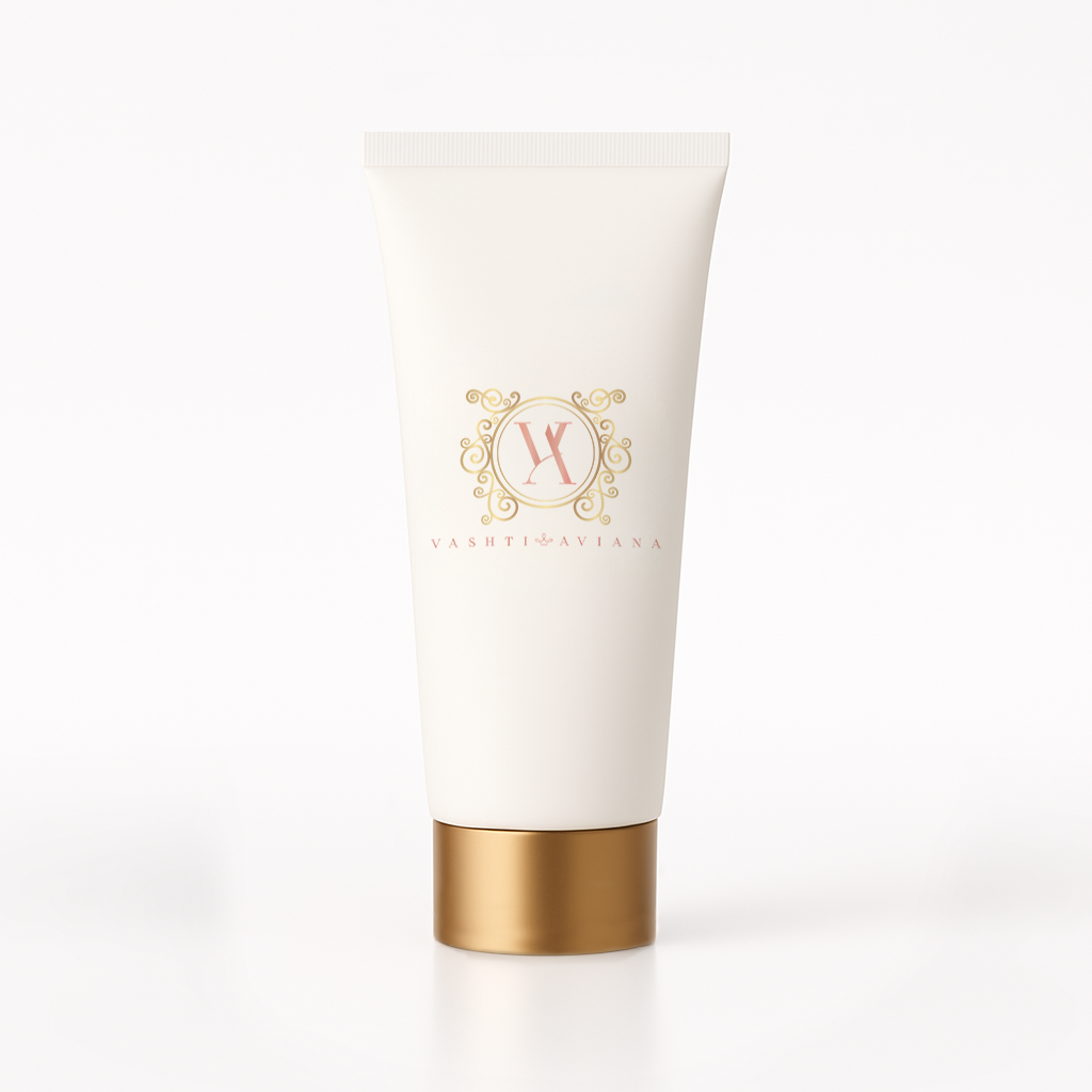 baby wash in white and gold bottle